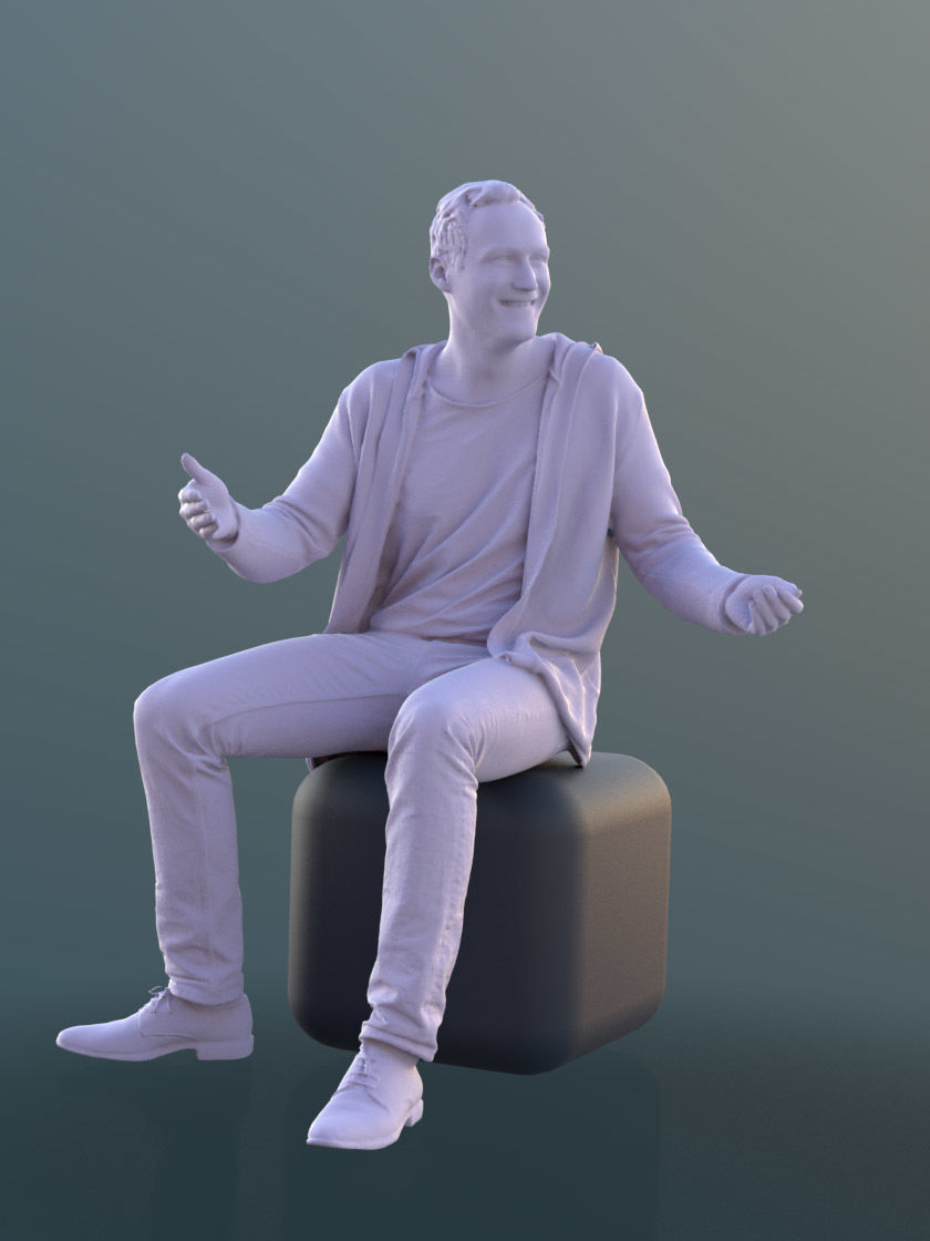 Thorsten 10586 - Talking Casual Man Low-poly 3D model_5