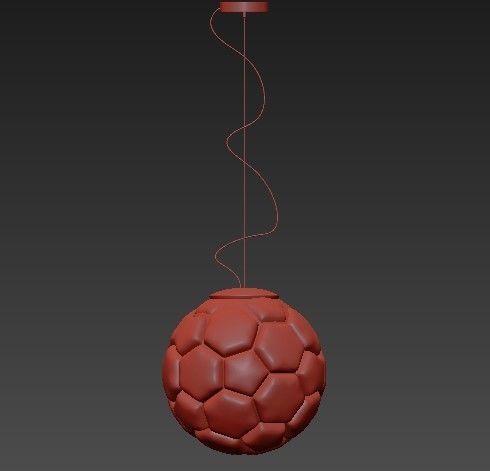 Elipse Collection pendant light with ball in middle 3D model_2