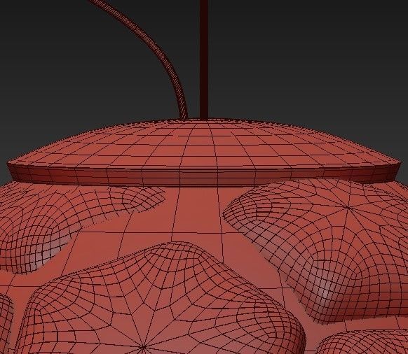 Elipse Collection pendant light with ball in middle 3D model_3