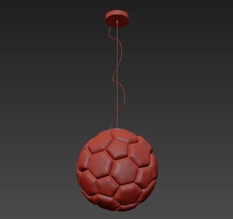 Elipse Collection pendant light with ball in middle 3D model_1