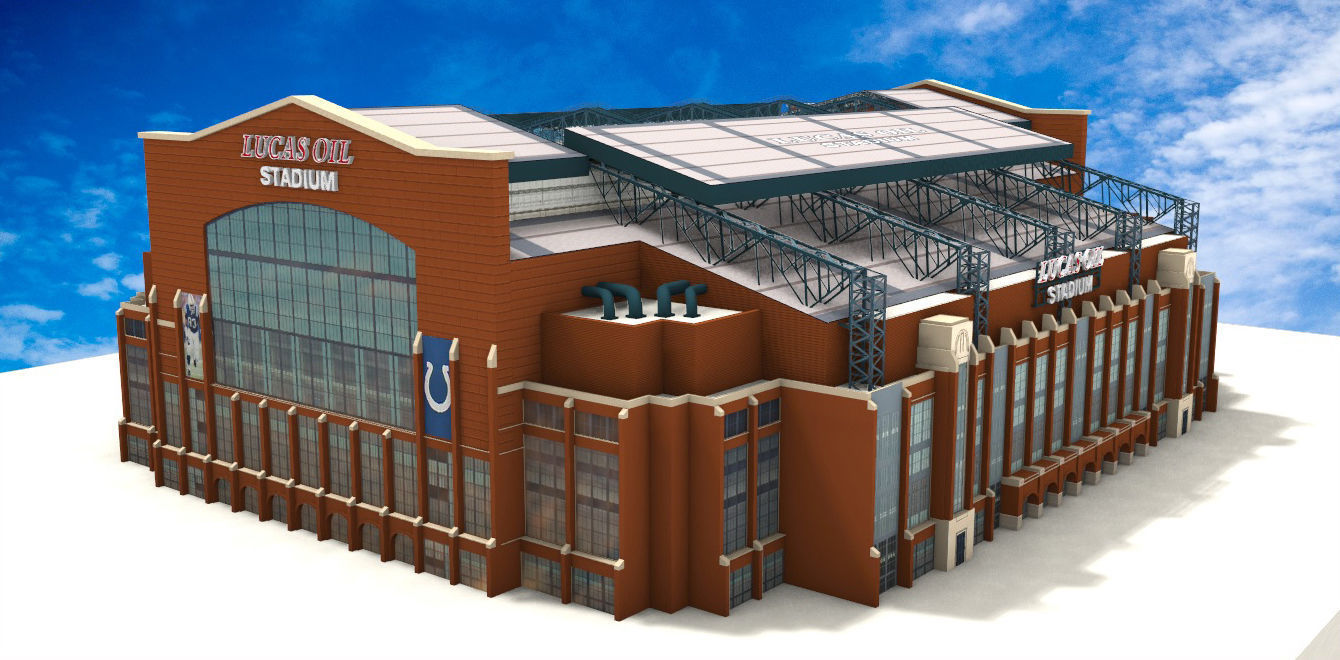 Lucas Oil Stadium  Low-poly 3D model_4