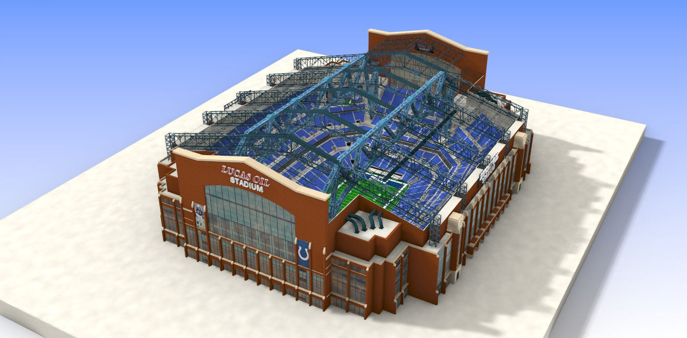 Lucas Oil Stadium  Low-poly 3D model_6