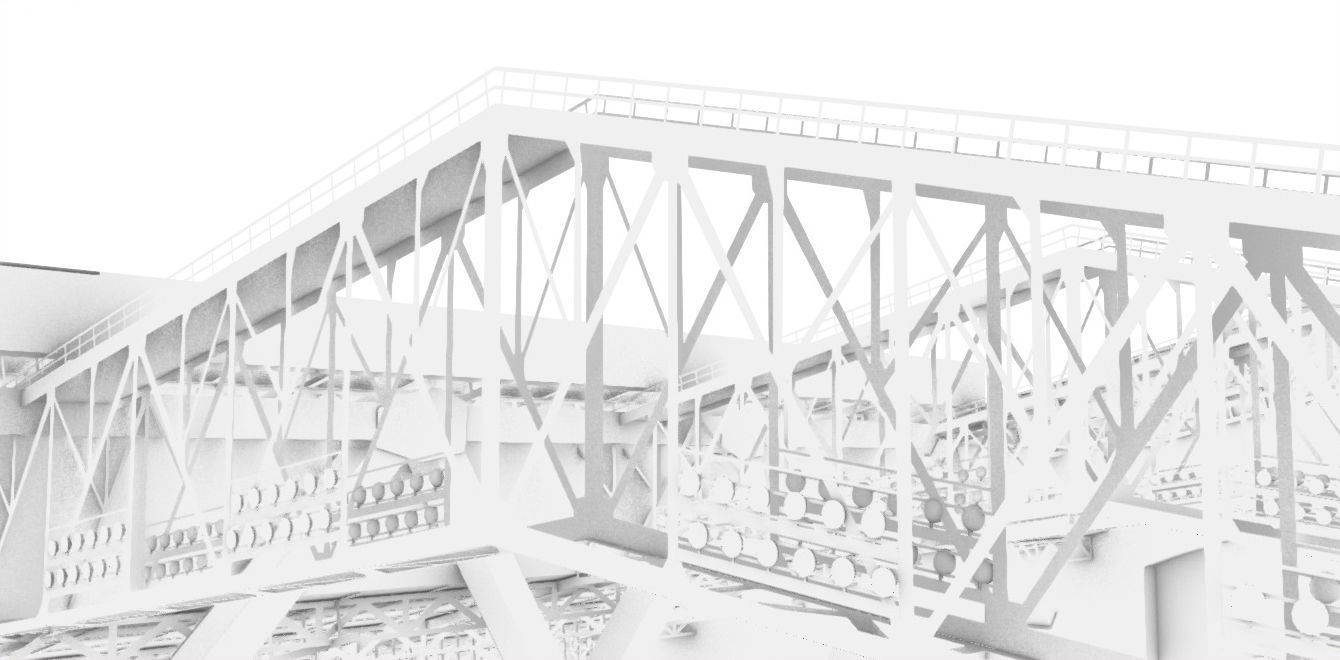 Lucas Oil Stadium  Low-poly 3D model_47