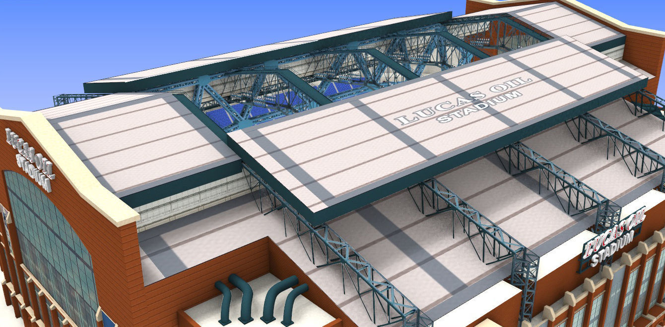 Lucas Oil Stadium  Low-poly 3D model_14