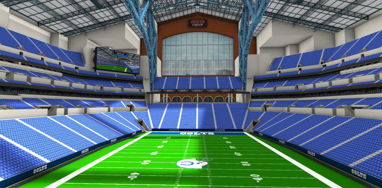 Lucas Oil Stadium  Low-poly 3D model_41