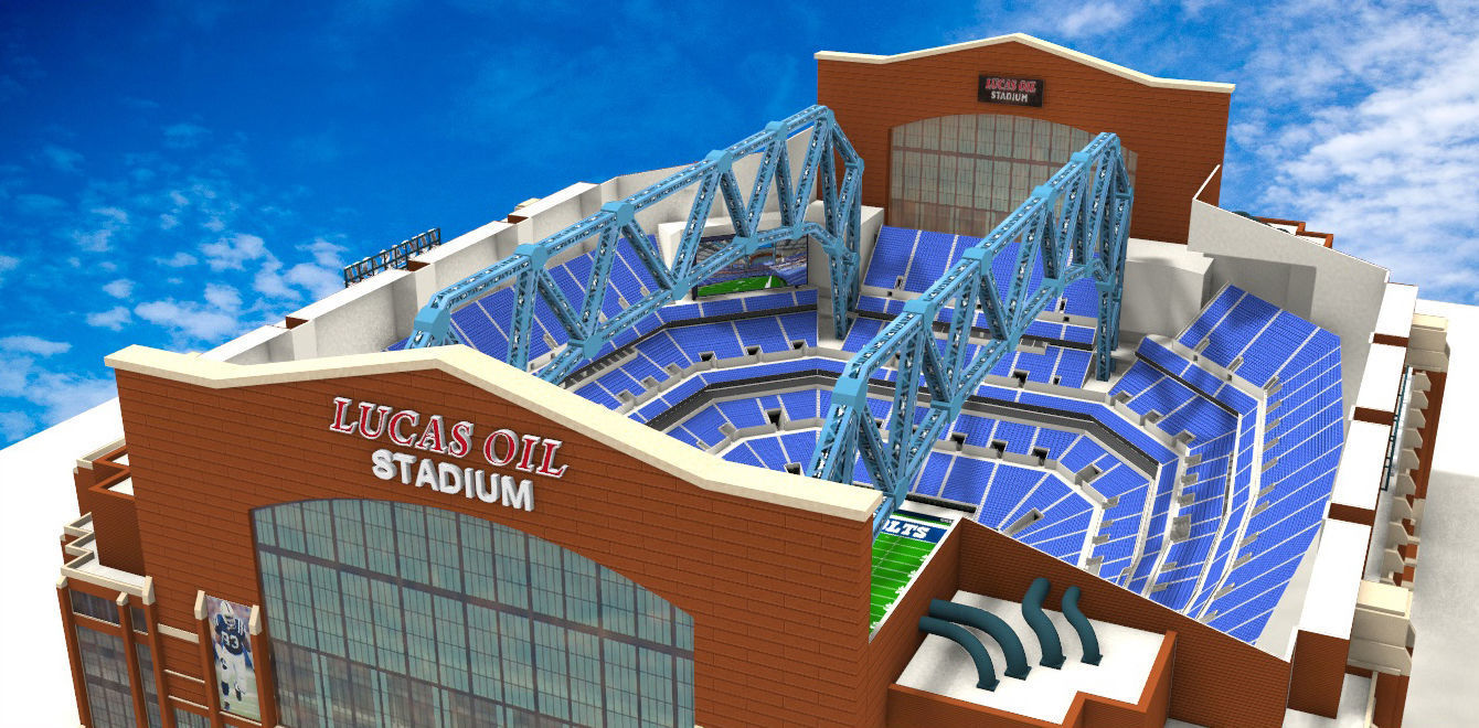 Lucas Oil Stadium  Low-poly 3D model_28
