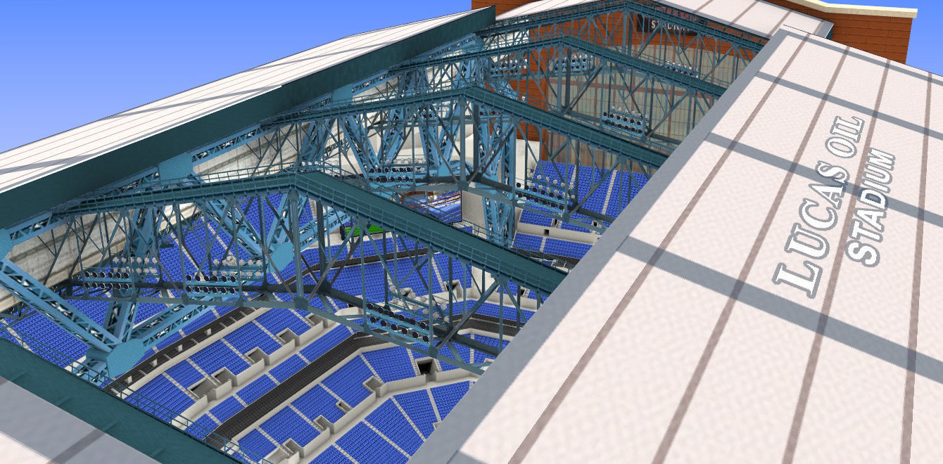 Lucas Oil Stadium  Low-poly 3D model_15