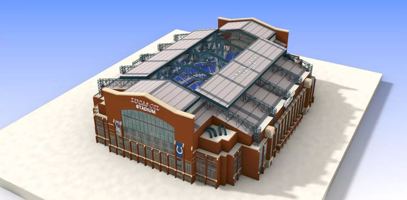 Lucas Oil Stadium  Low-poly 3D model_0