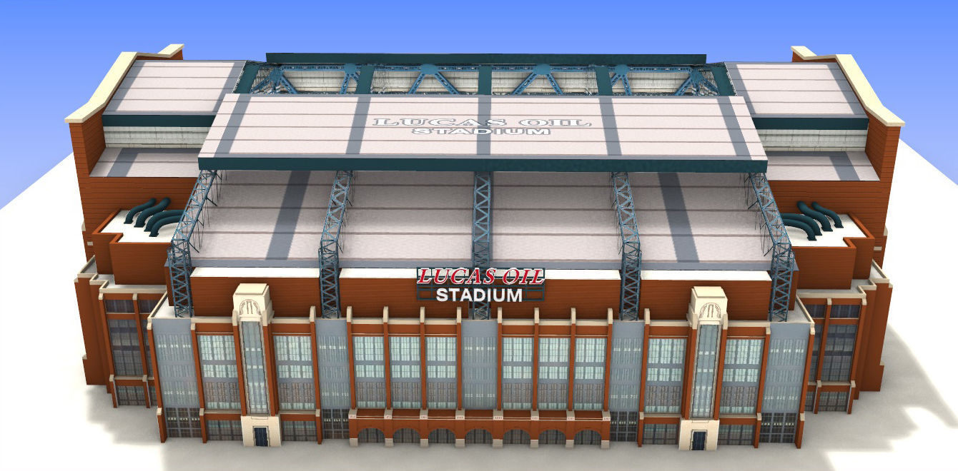 Lucas Oil Stadium  Low-poly 3D model_16