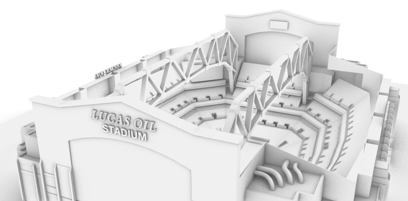 Lucas Oil Stadium  Low-poly 3D model_29