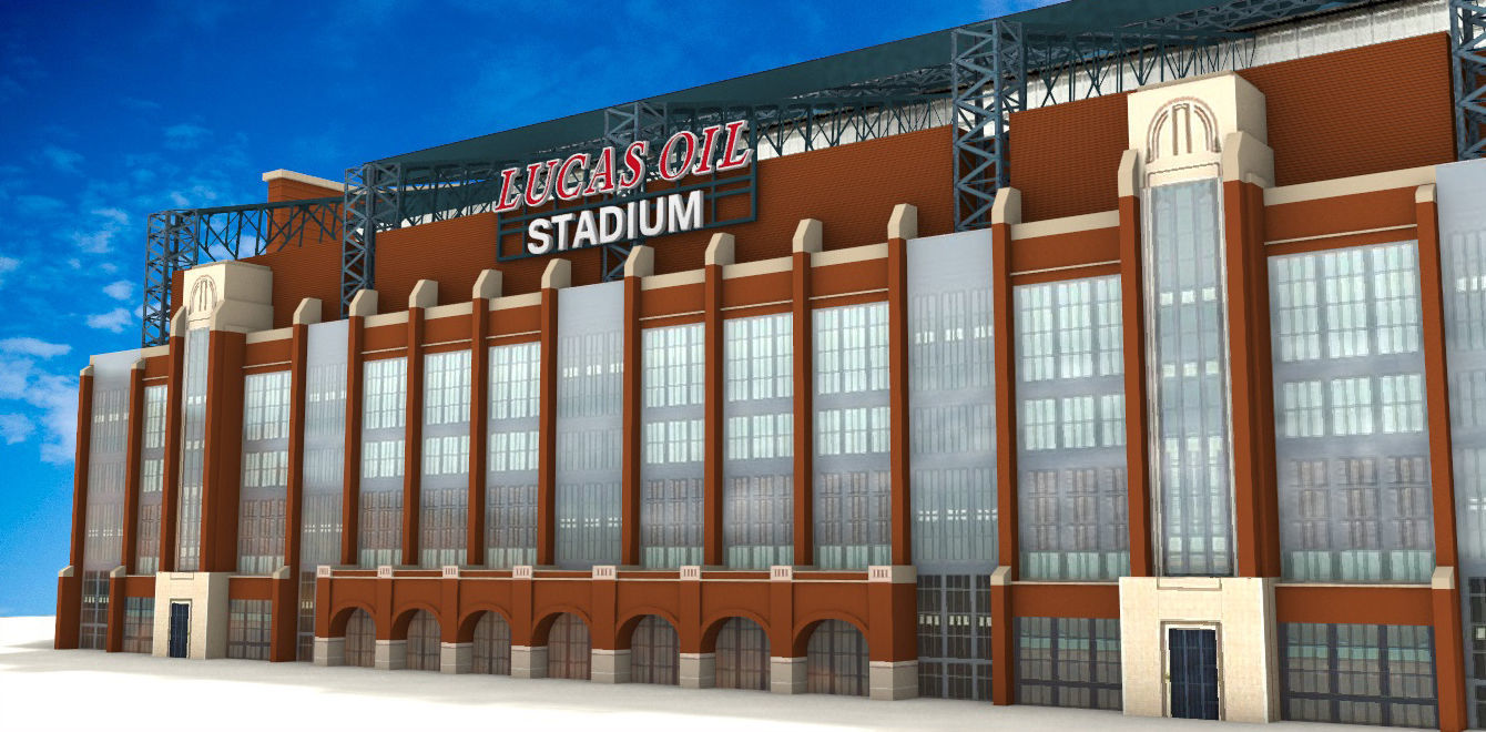 Lucas Oil Stadium  Low-poly 3D model_22