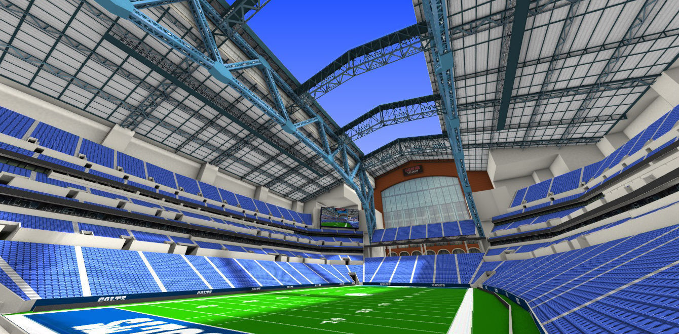 Lucas Oil Stadium  Low-poly 3D model_44