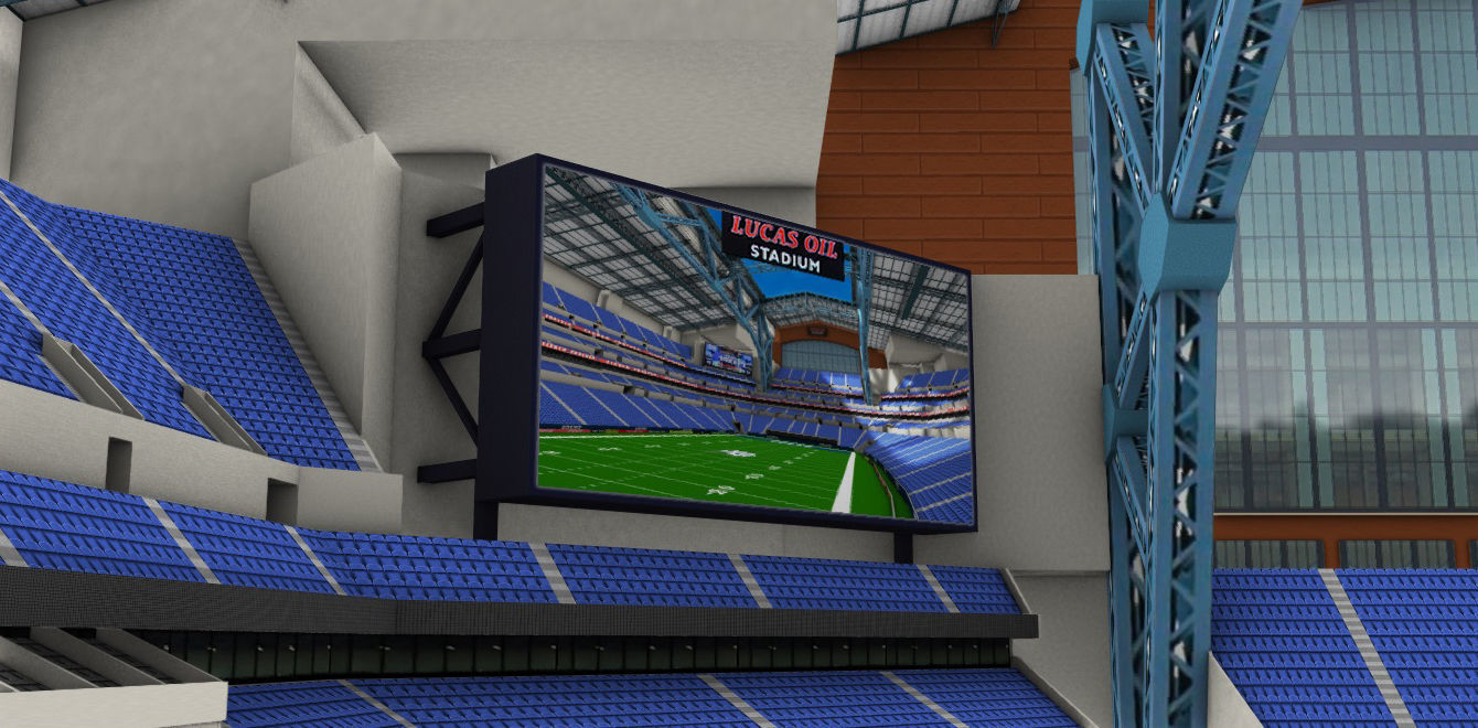 Lucas Oil Stadium  Low-poly 3D model_49