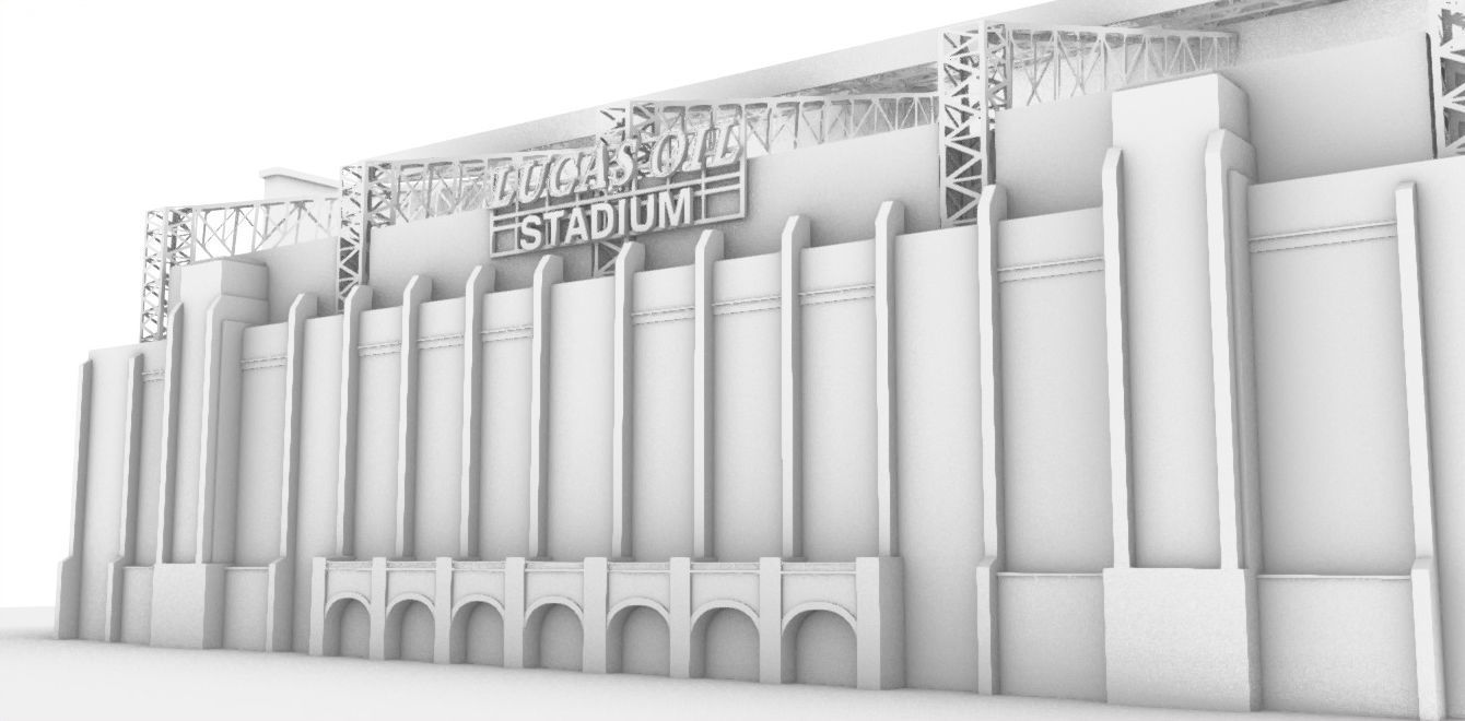 Lucas Oil Stadium  Low-poly 3D model_23