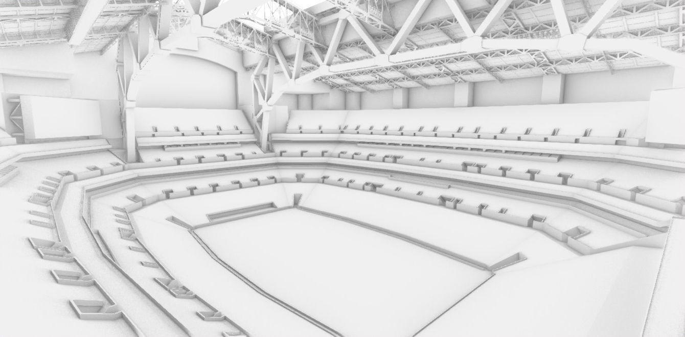 Lucas Oil Stadium  Low-poly 3D model_2