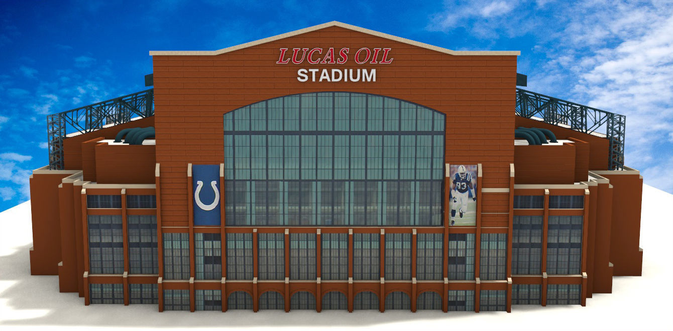 Lucas Oil Stadium  Low-poly 3D model_9