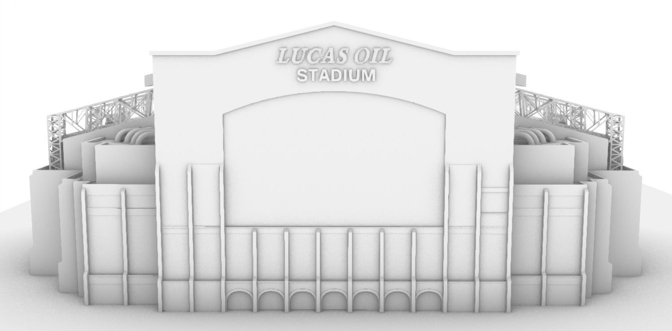 Lucas Oil Stadium  Low-poly 3D model_10