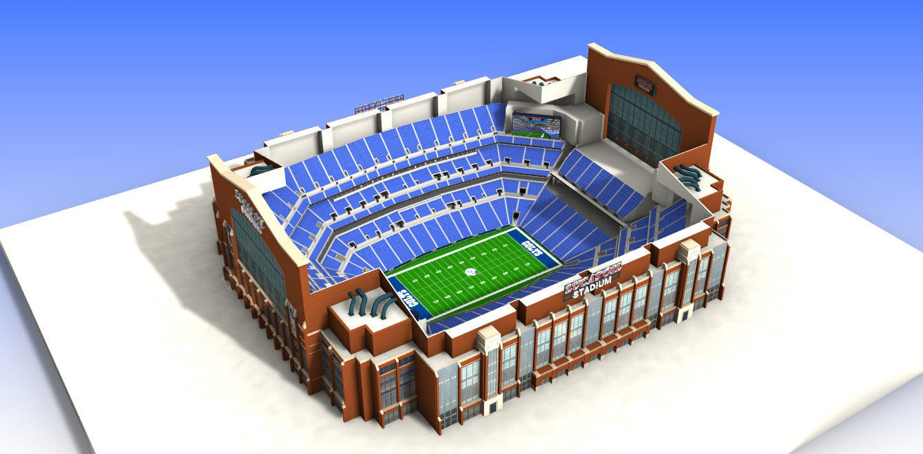 Lucas Oil Stadium  Low-poly 3D model_31