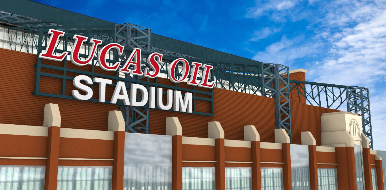 Lucas Oil Stadium  Low-poly 3D model_24