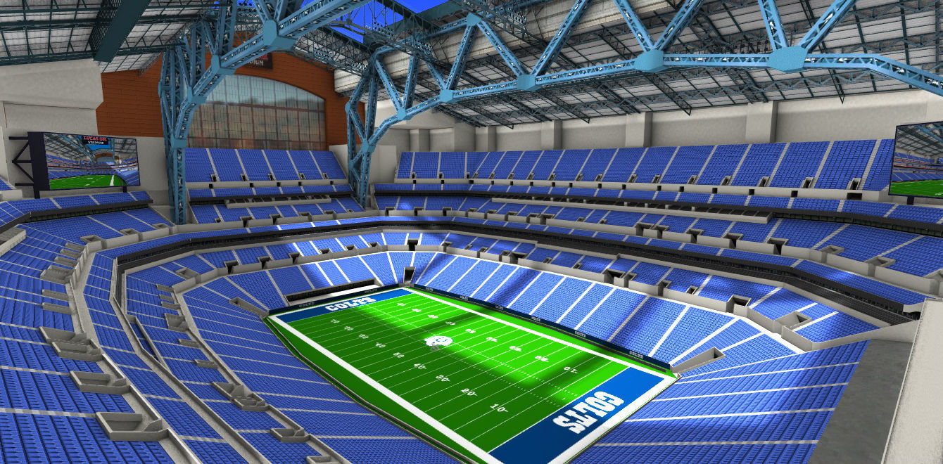 Lucas Oil Stadium  Low-poly 3D model_1