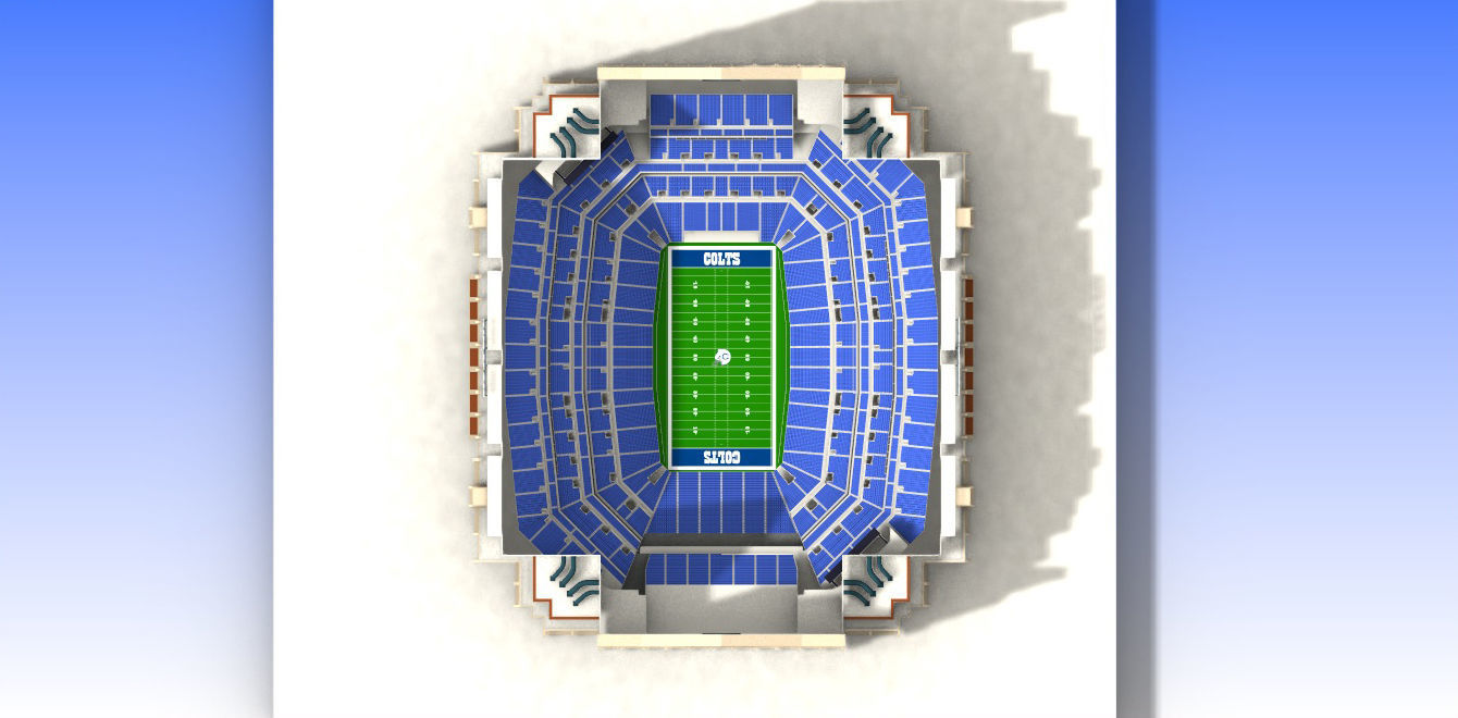 Lucas Oil Stadium  Low-poly 3D model_35