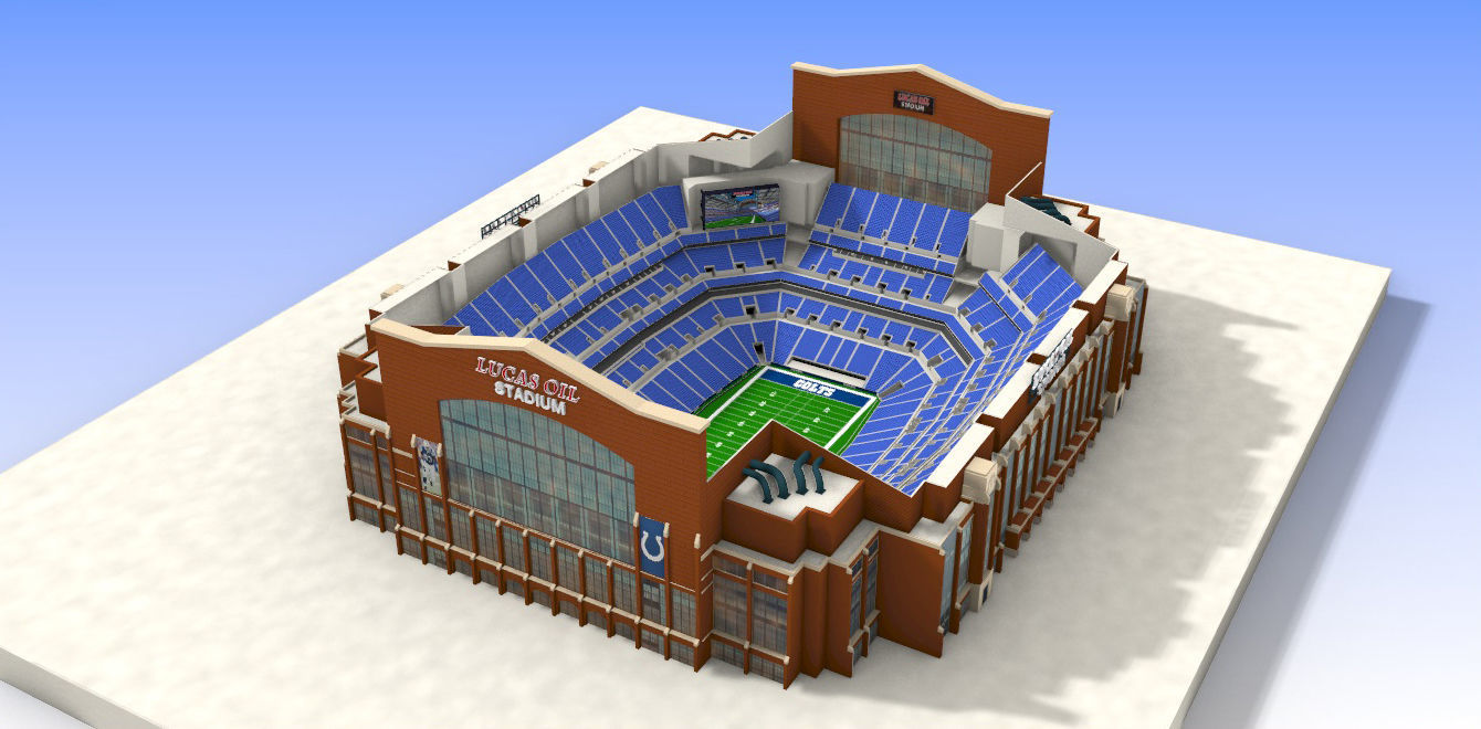 Lucas Oil Stadium  Low-poly 3D model_8