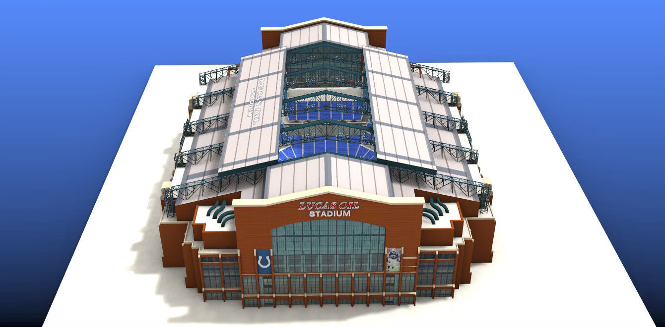 Lucas Oil Stadium  Low-poly 3D model_11