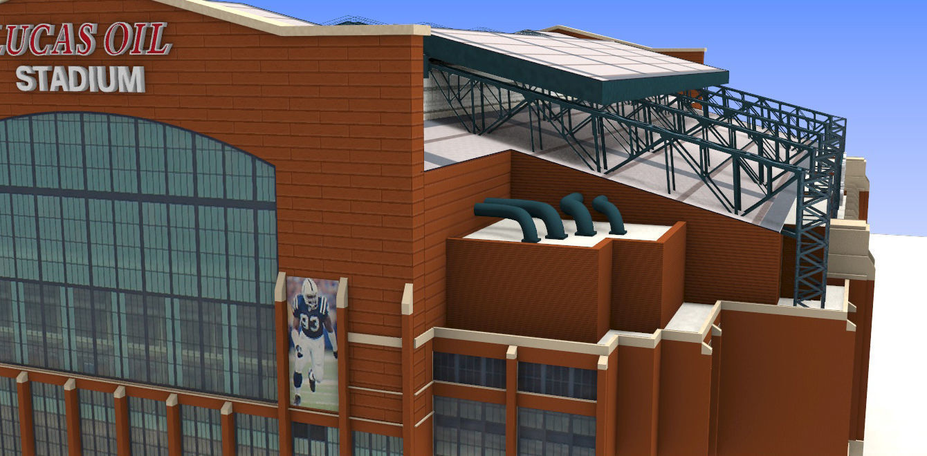 Lucas Oil Stadium  Low-poly 3D model_52
