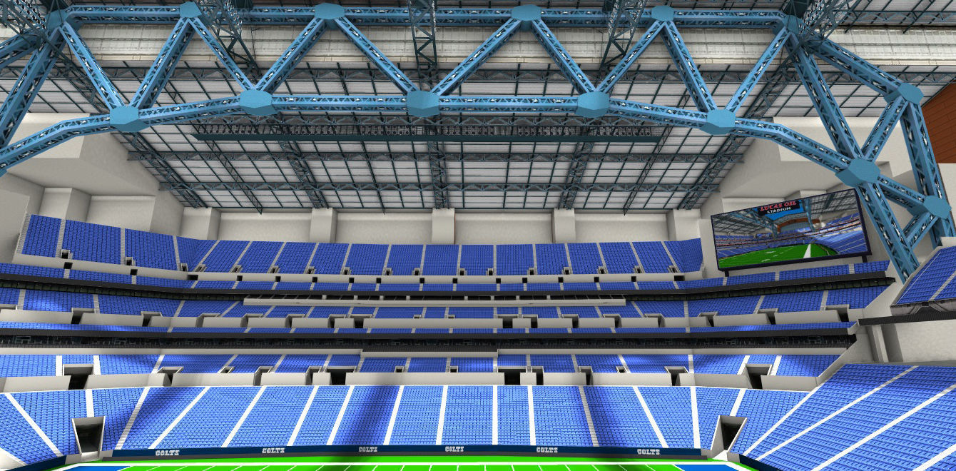 Lucas Oil Stadium  Low-poly 3D model_39