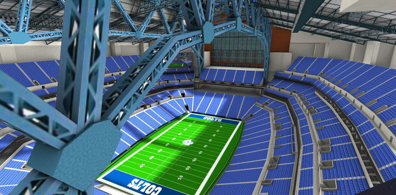 Lucas Oil Stadium  Low-poly 3D model_42