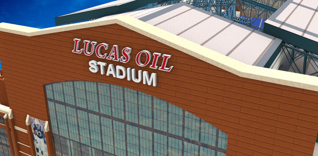 Lucas Oil Stadium  Low-poly 3D model_19