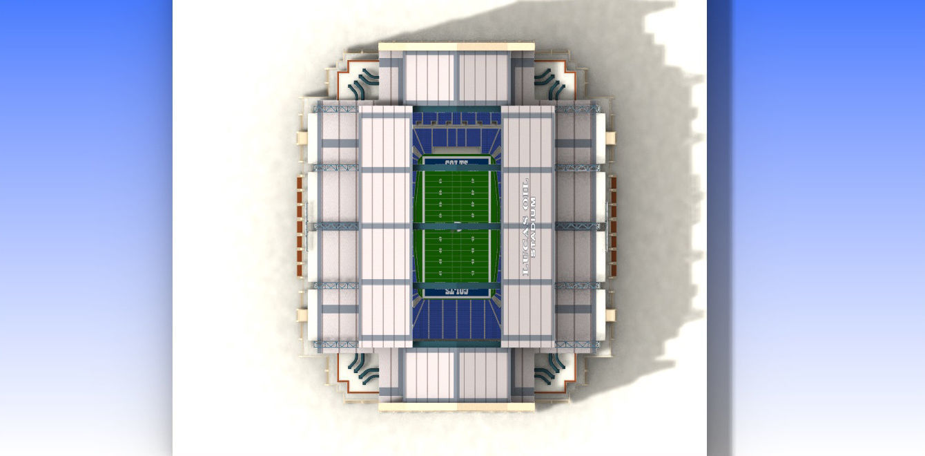 Lucas Oil Stadium  Low-poly 3D model_36