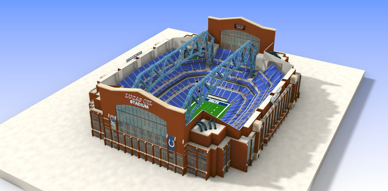 Lucas Oil Stadium  Low-poly 3D model_7