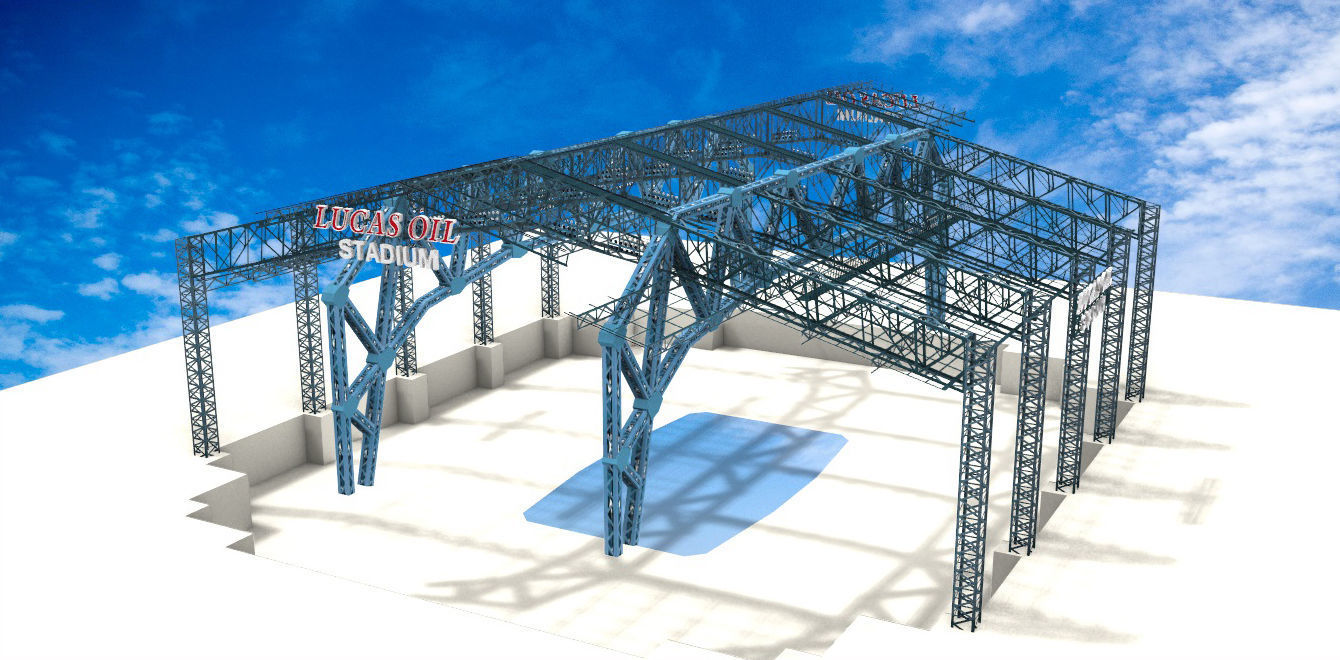 Lucas Oil Stadium  Low-poly 3D model_26