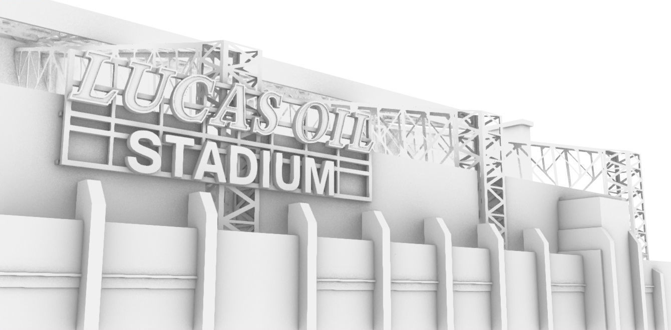Lucas Oil Stadium  Low-poly 3D model_25