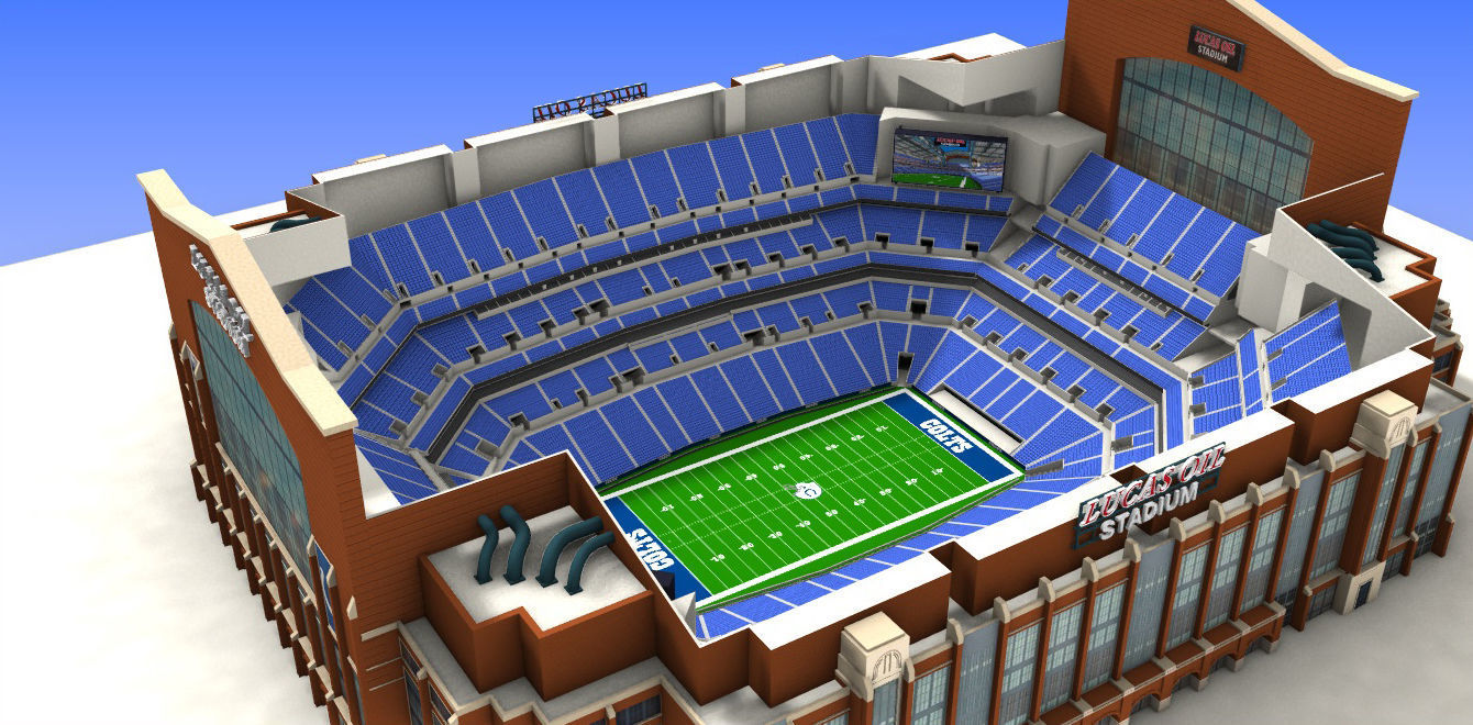 Lucas Oil Stadium  Low-poly 3D model_34