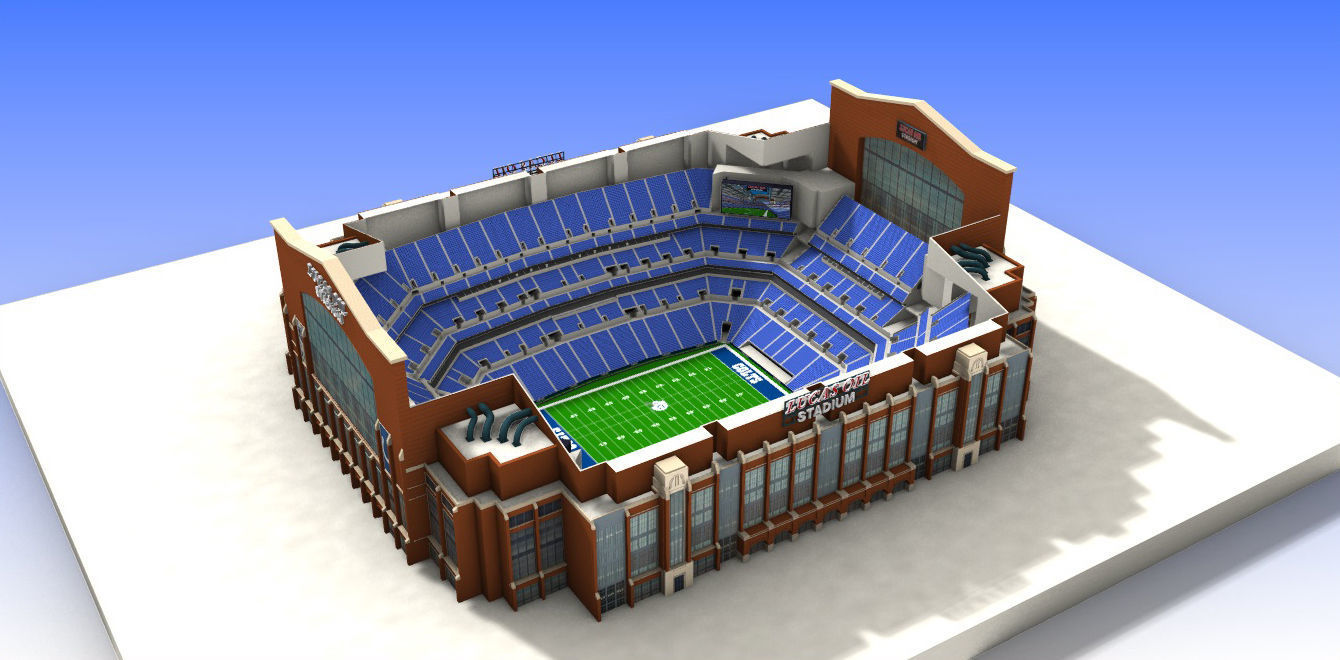Lucas Oil Stadium  Low-poly 3D model_33