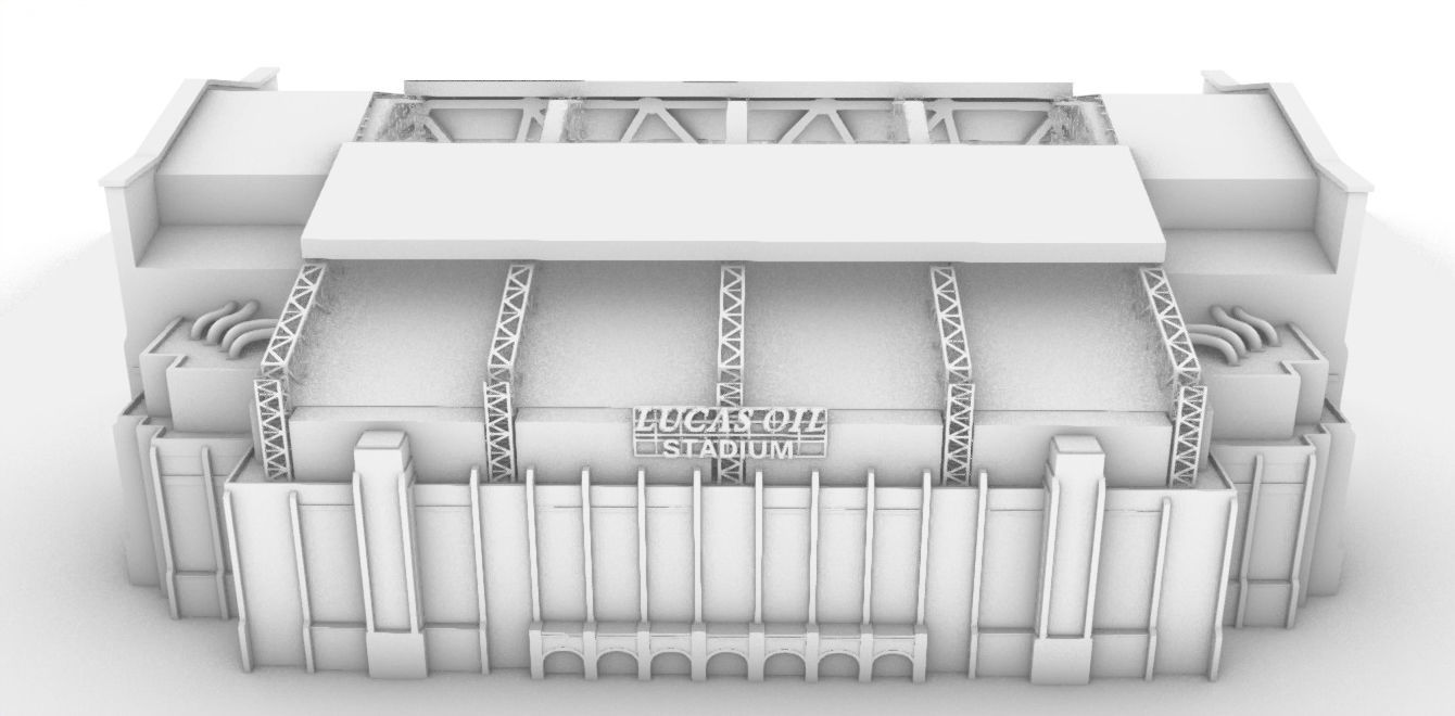 Lucas Oil Stadium  Low-poly 3D model_17