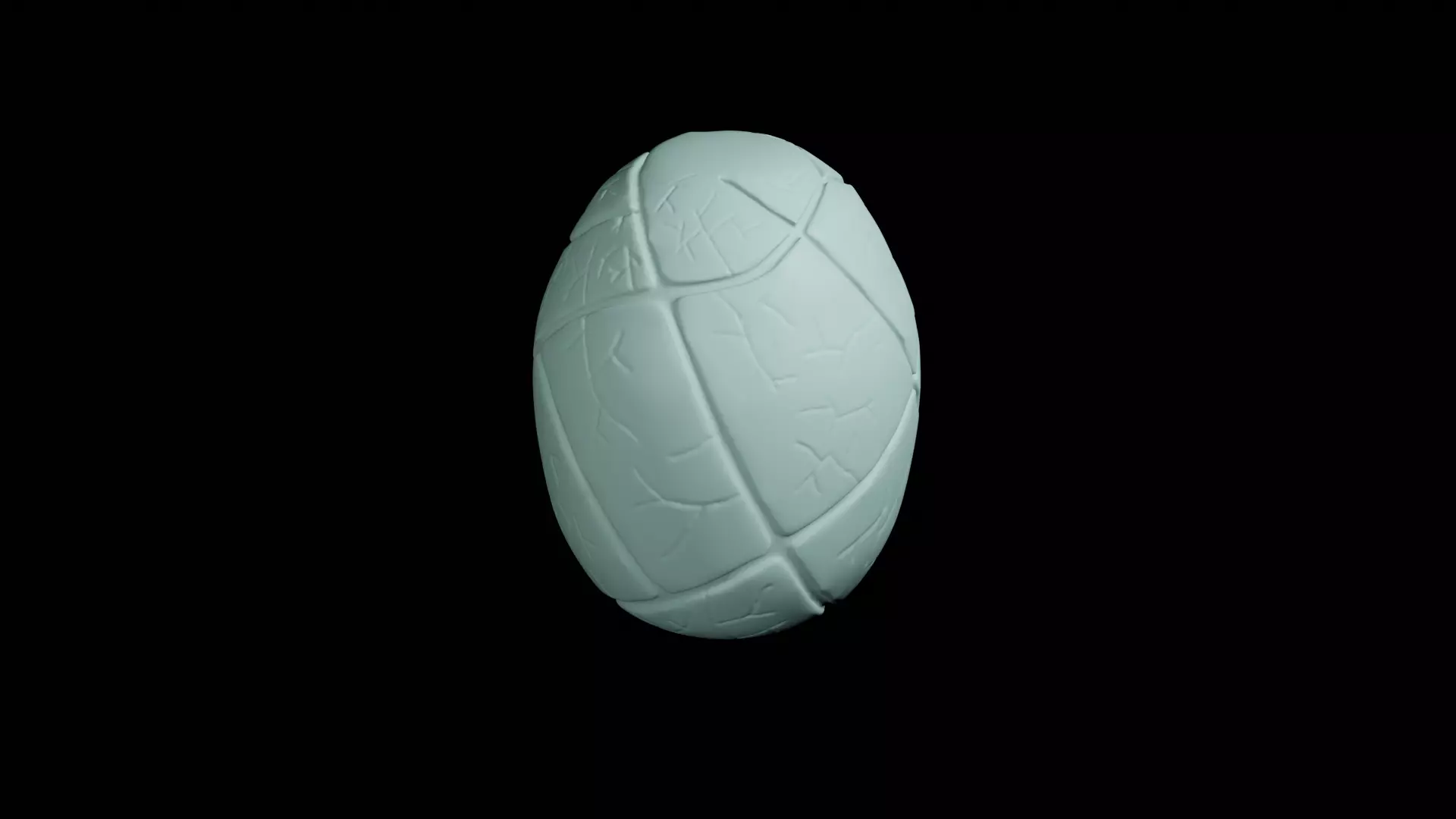MonsterEgg teal colored ceramic bead 3D model