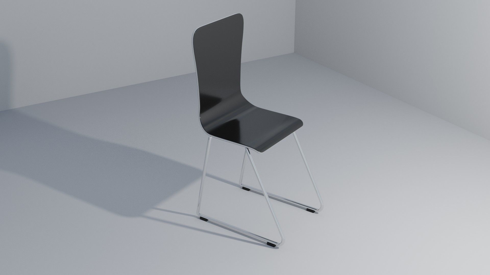 chair with table 3D model_5