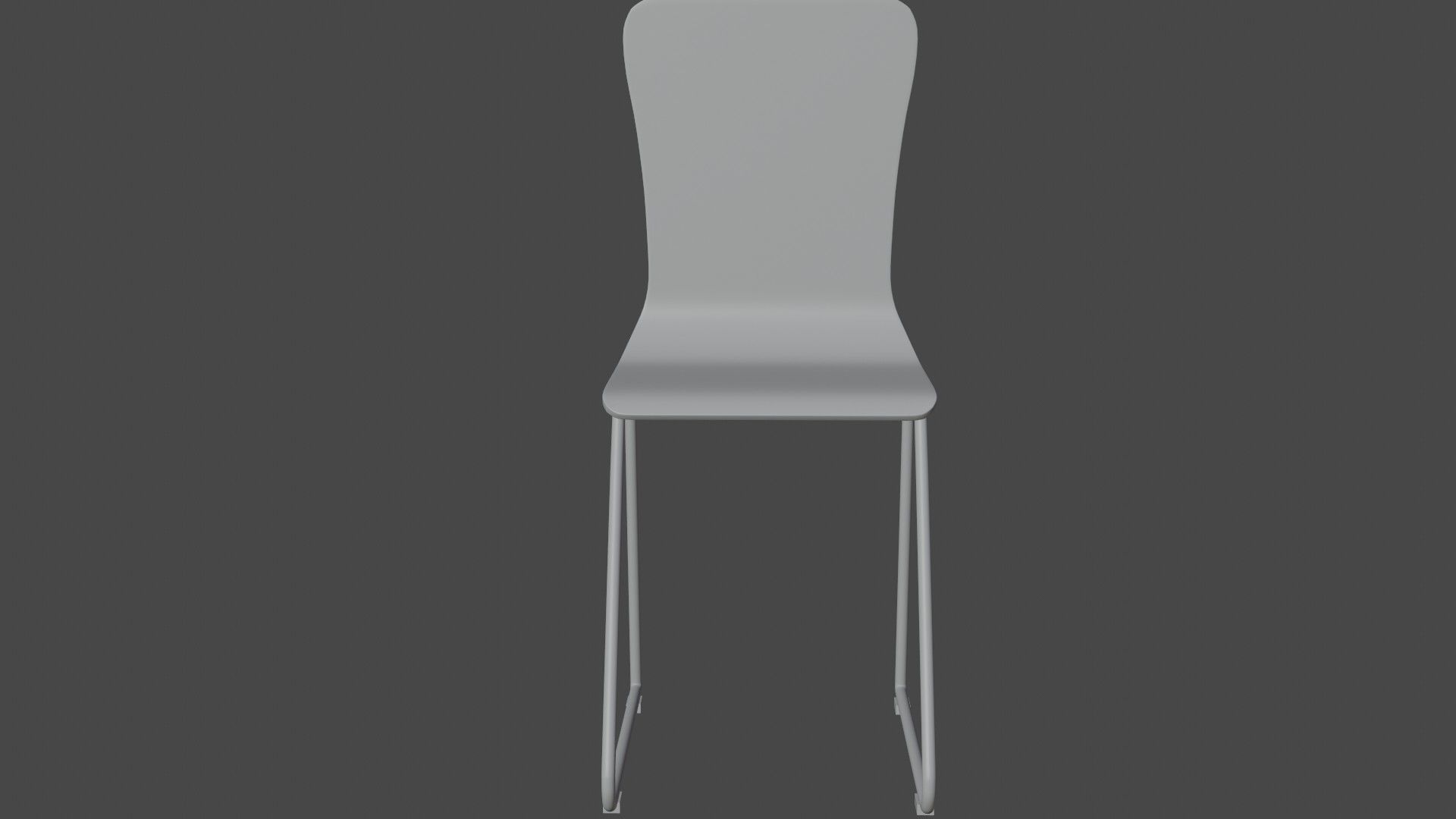 chair with table 3D model_8