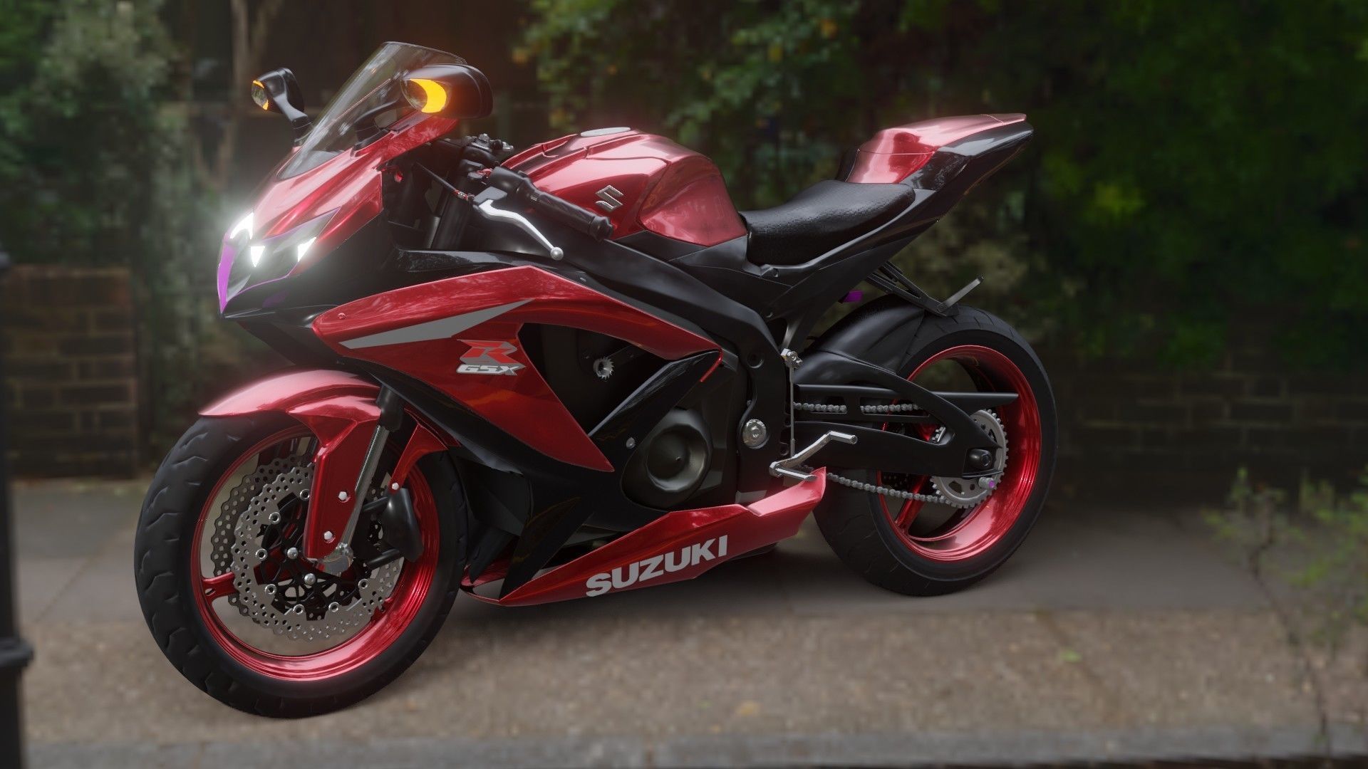 suzuki gsx 750 Bike Free 3D model_3