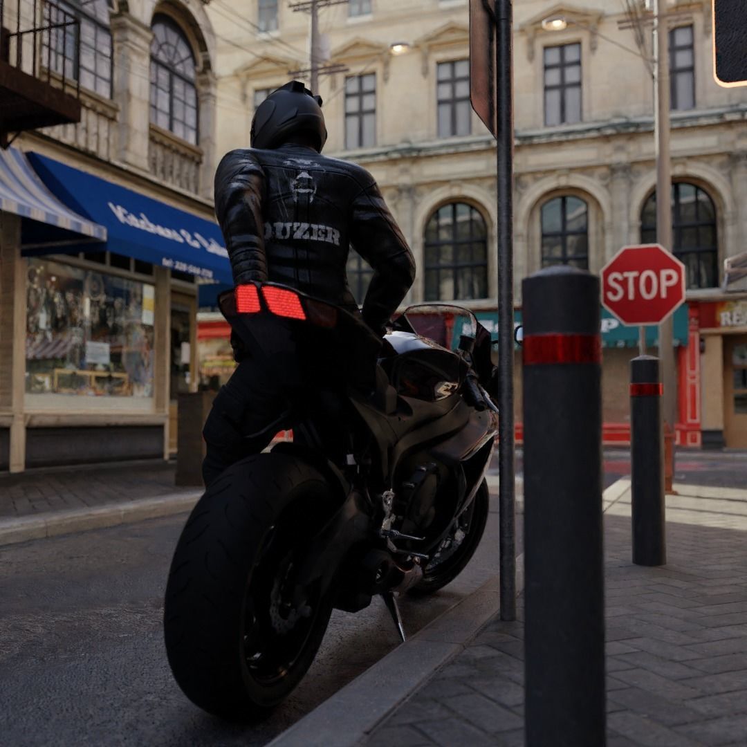 suzuki gsx 750 Bike Free 3D model_6