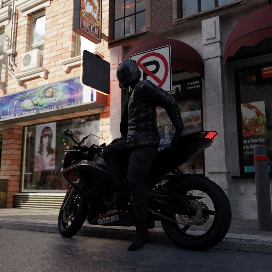 suzuki gsx 750 Bike Free 3D model_5