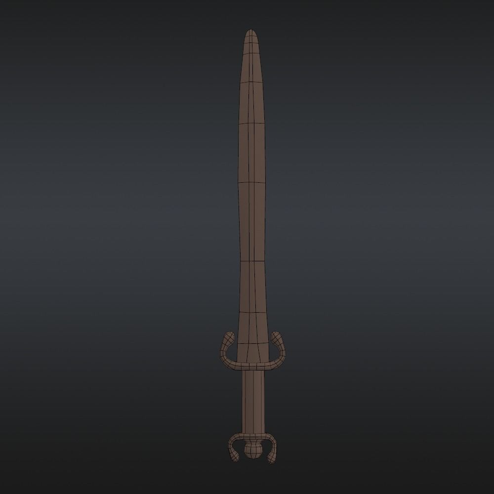 Celt Sword Free low-poly 3D model_5