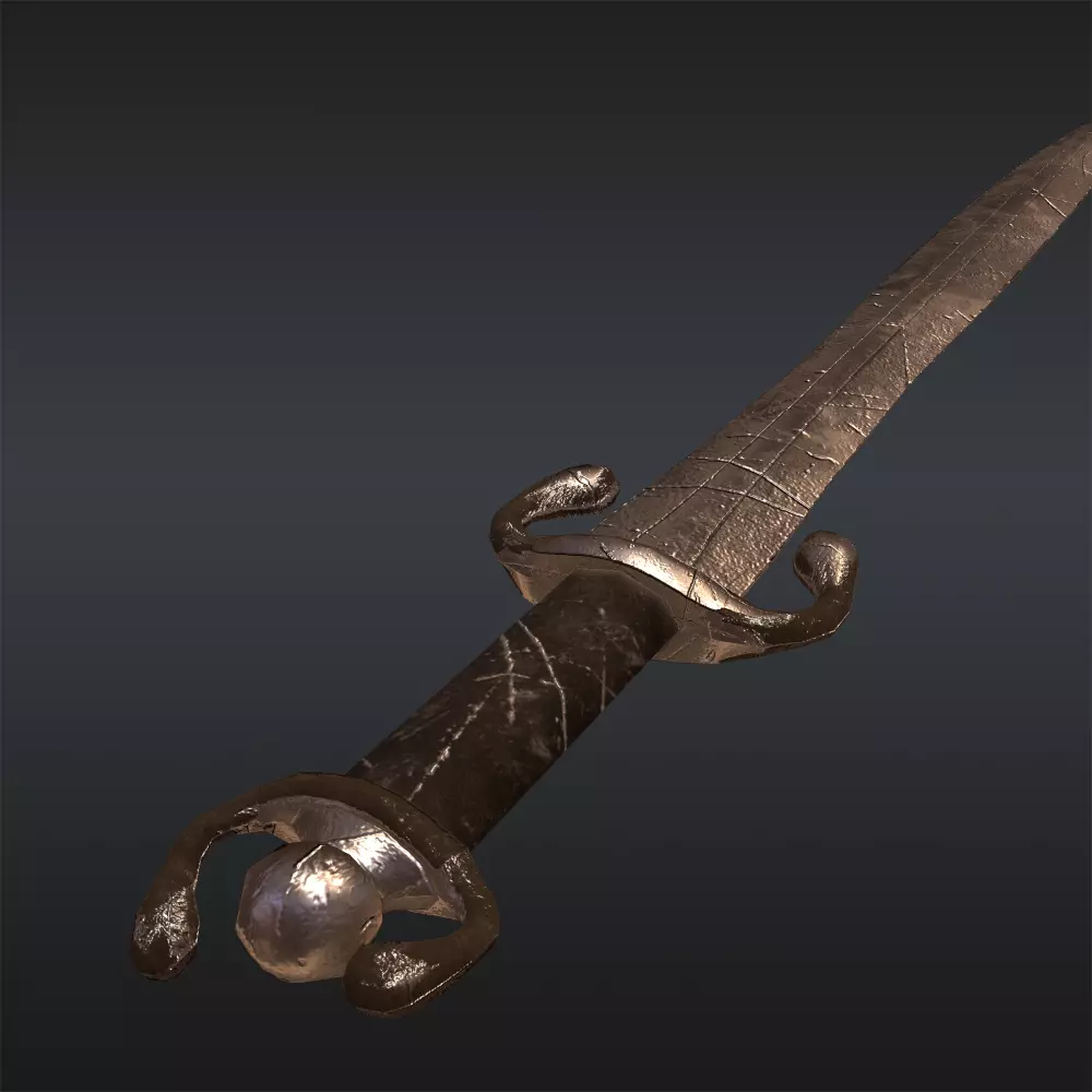 Celt Sword Free low-poly 3D model_0