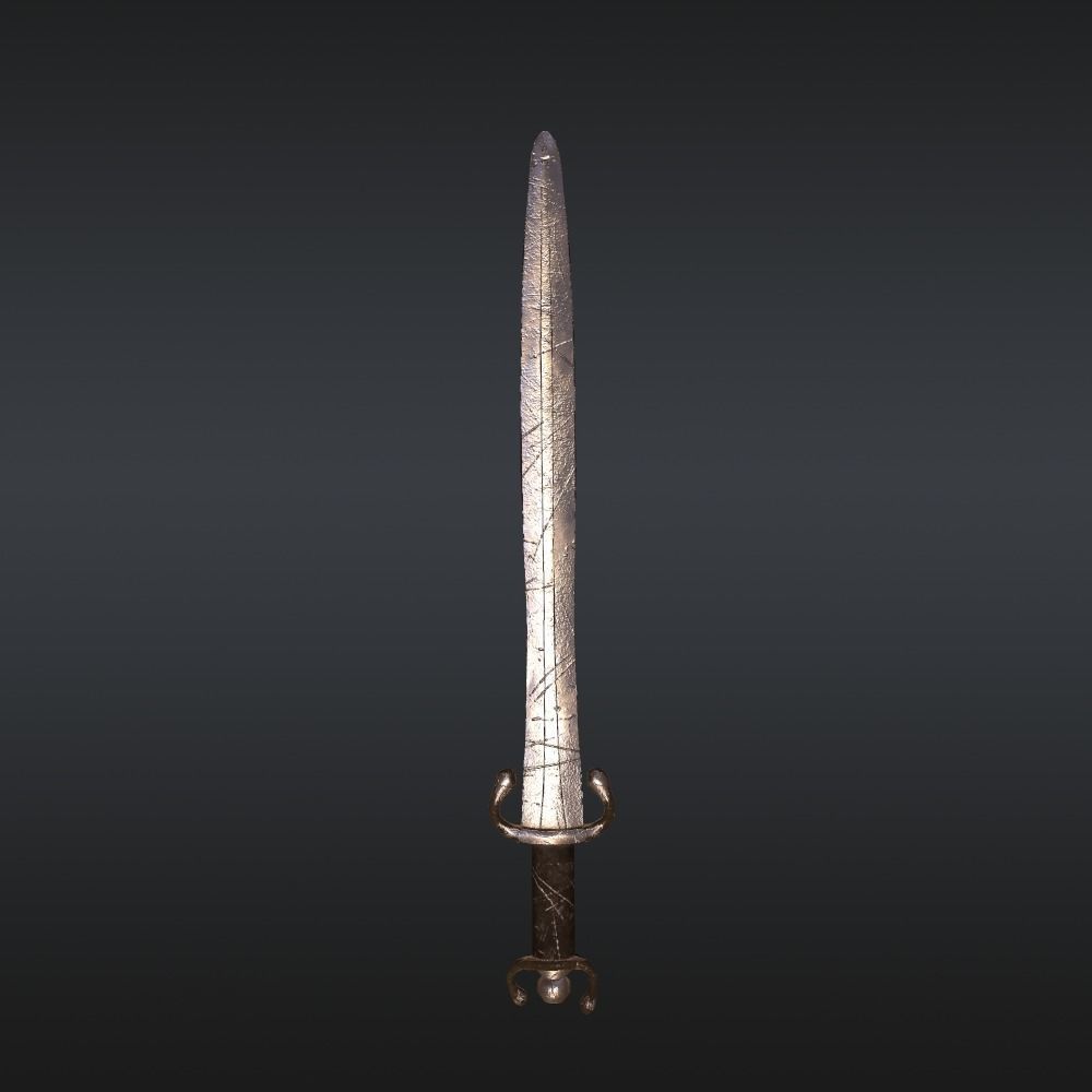 Celt Sword Free low-poly 3D model_1