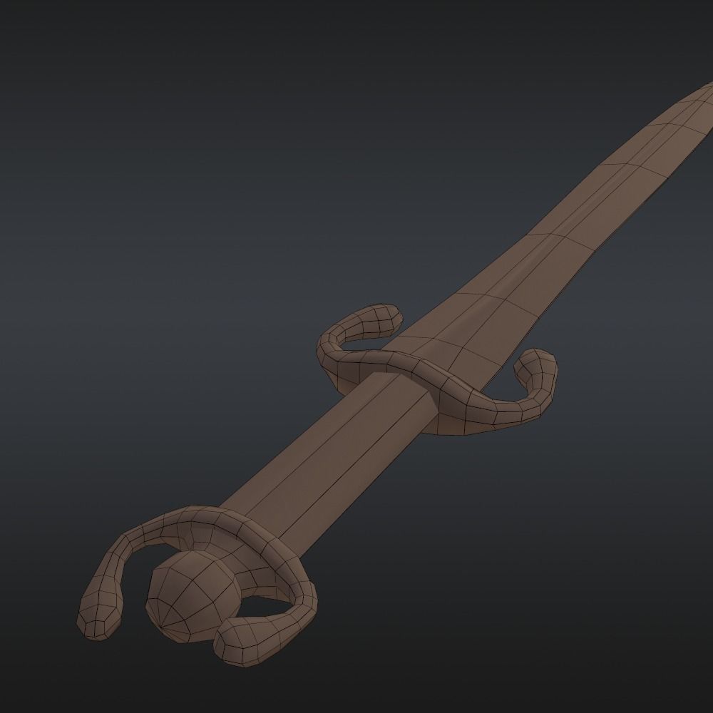 Celt Sword Free low-poly 3D model_4