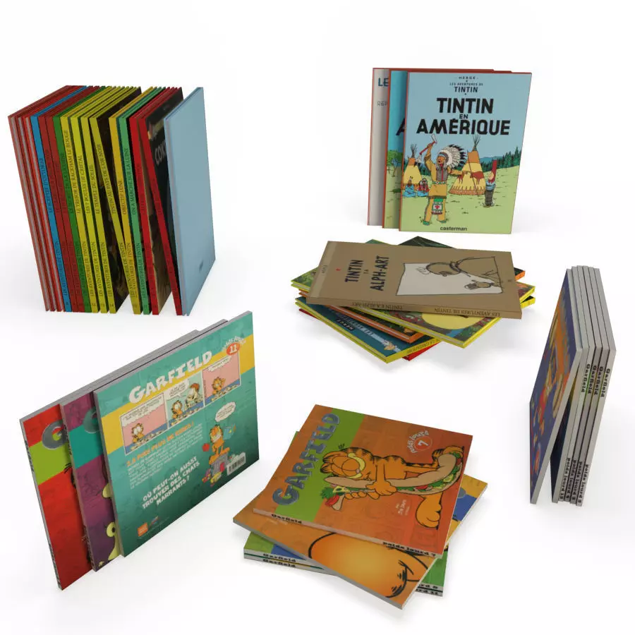 Books Comics 3D model
