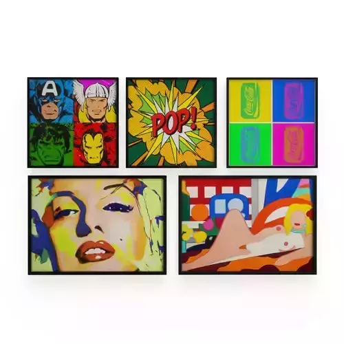 Pop Art Wall Decoration 1 3D model